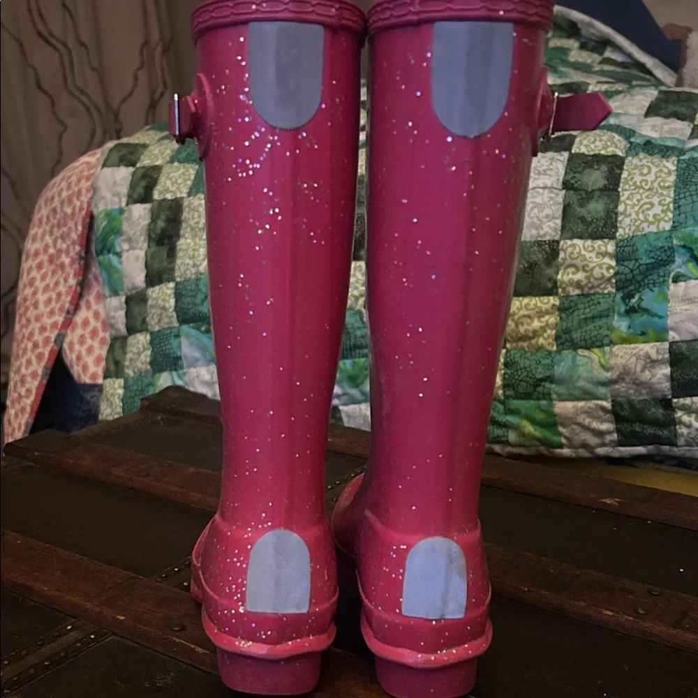 Hunter Sparkling Pink Tall Boots